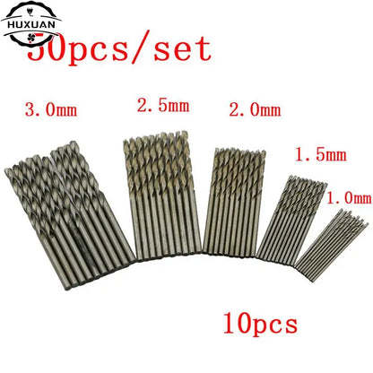 50Pcs/Lot Drill Bits for Metal Wood Working HSS Steel Straight Shank 1-3Mm Twist Drill Bit Power Tools Wholesale
