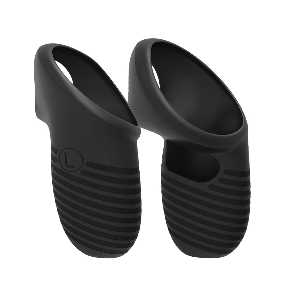 1 Pair Silicone Controller Grips Cover Anti-Fall Joystick Covers Non-Slip with Adjustable Strap for Meta Quest 3 VR Accessories