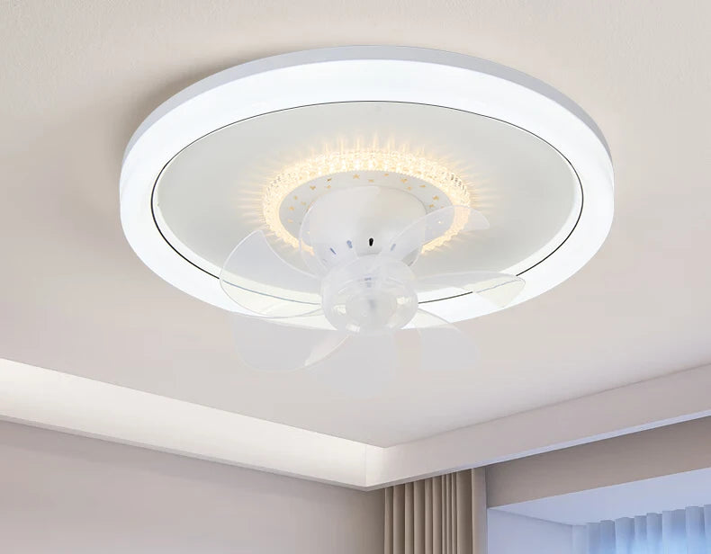 120W LED Ceiling Light Ceiling Fan  Modern Simple Home Bedroom Remote Control Dimmable Fan Light
