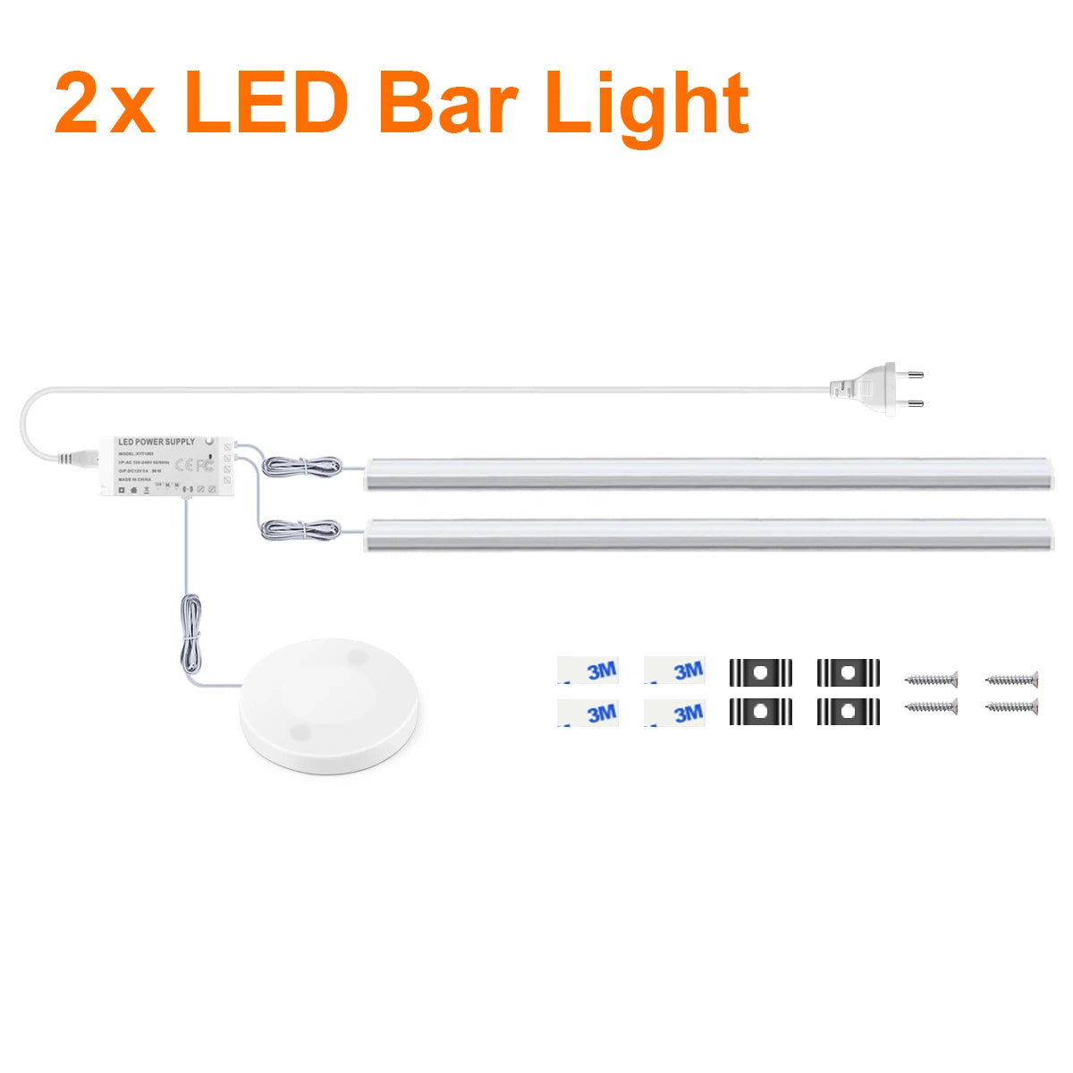 1-6Pcs Kitchen LED Under Cabinet Light Penetrable Wood Hand Scan Motion Sensor Touch Switch Dimmable Bathroom Bar Night Lamp