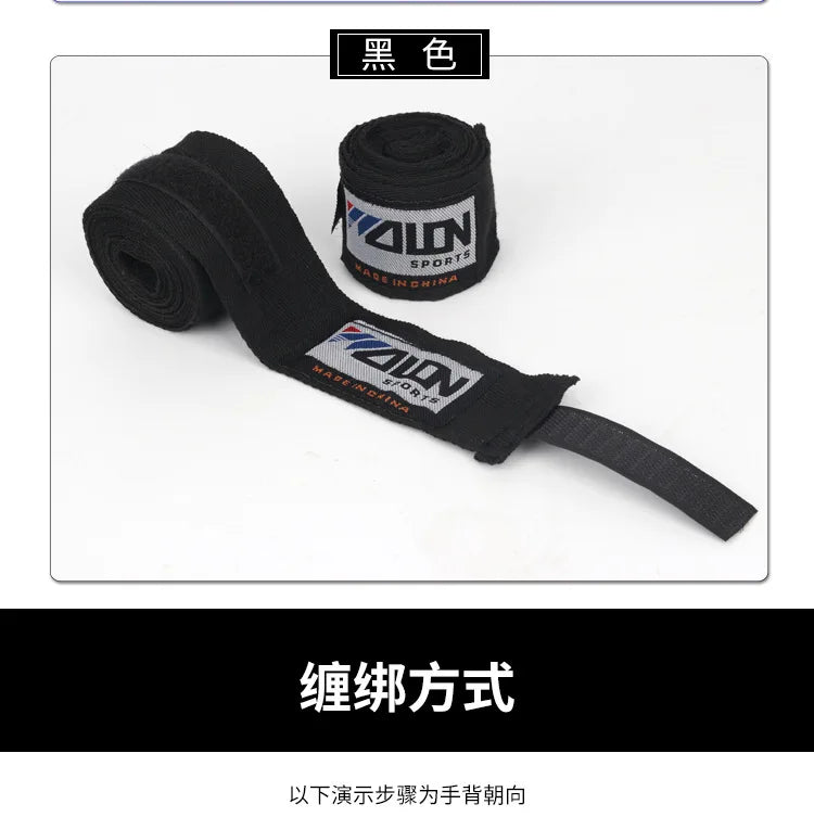 1 Pair 3/5M Cotton Boxing Bandage Wrist Wraps Combat Protect Sport Kickboxing Muay Thai Handbands Training Competition Gloves