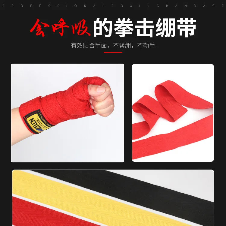 1 Pair 3/5M Cotton Boxing Bandage Wrist Wraps Combat Protect Sport Kickboxing Muay Thai Handbands Training Competition Gloves