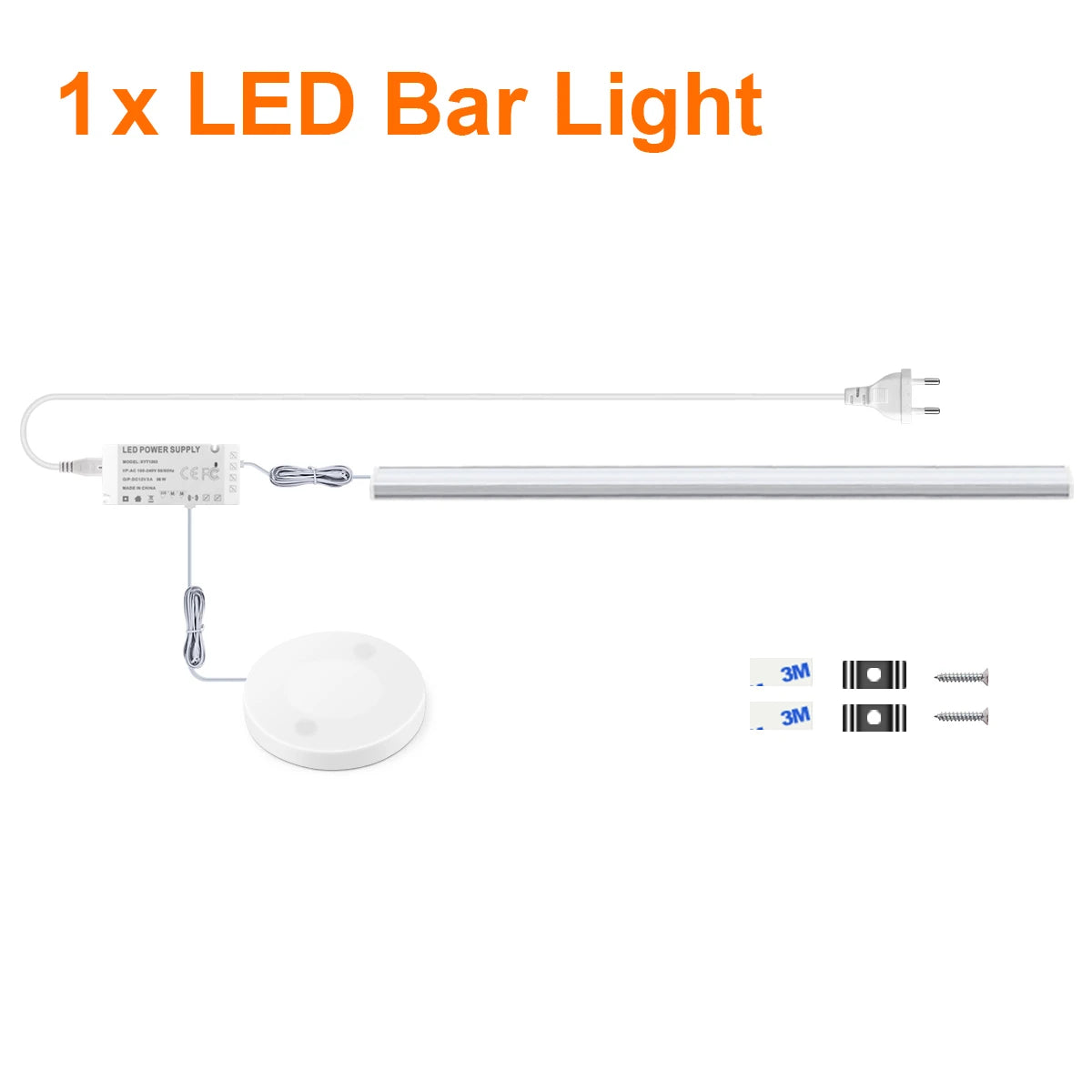 1-6Pcs Kitchen LED Under Cabinet Light Penetrable Wood Hand Scan Motion Sensor Touch Switch Dimmable Bathroom Bar Night Lamp