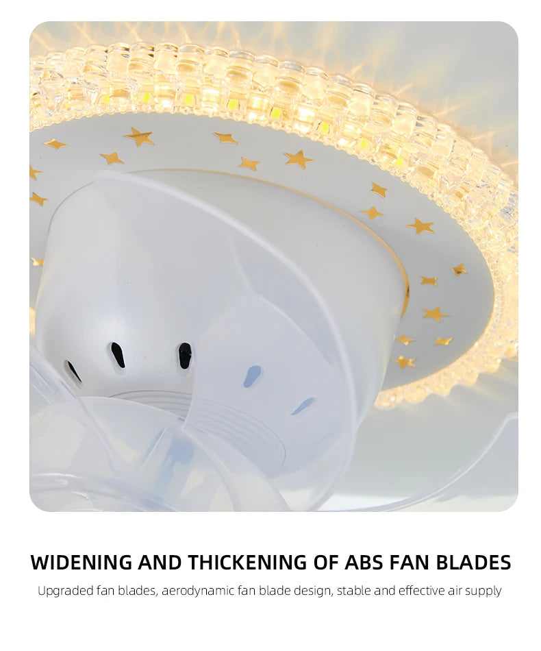 120W LED Ceiling Light Ceiling Fan  Modern Simple Home Bedroom Remote Control Dimmable Fan Light