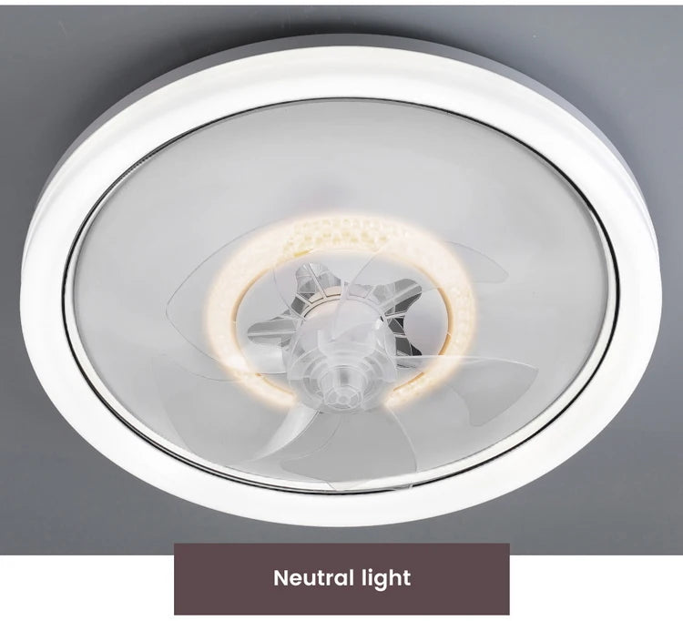 120W LED Ceiling Light Ceiling Fan  Modern Simple Home Bedroom Remote Control Dimmable Fan Light