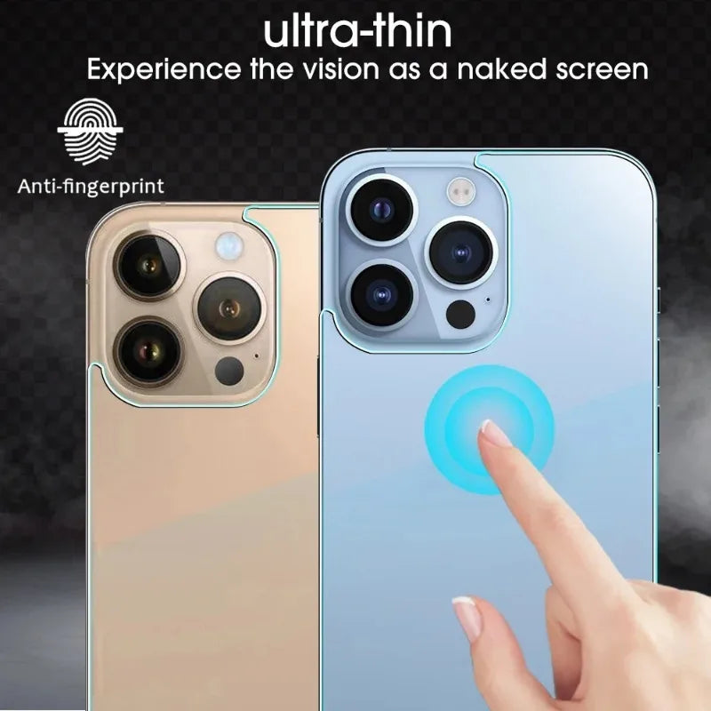 1-3PCS Back Screen Tempered Glass For iPhone 16 15 12 14 13 Pro Max 14 16 15 Plus 12 13 Mini Phones Rear Screen Protector Films