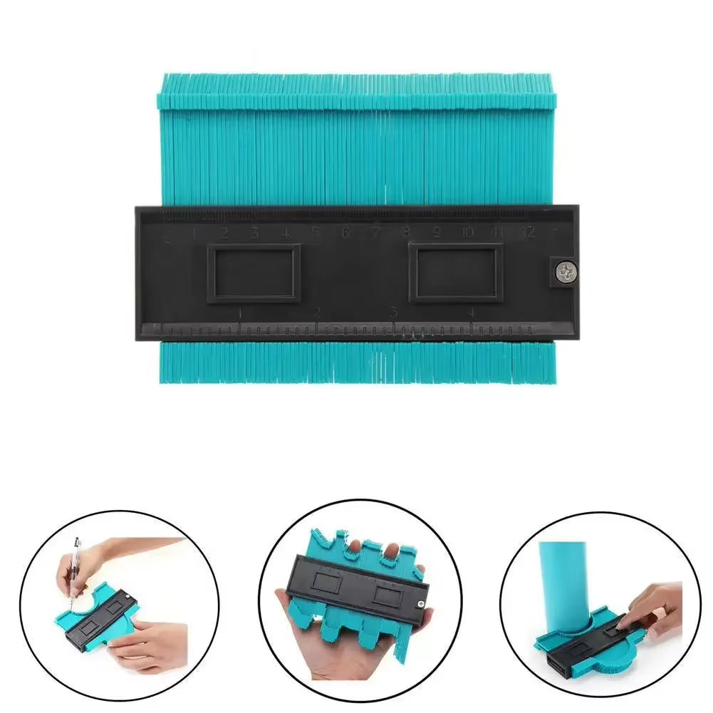 5Inch Plastic Shape Contour Duplicator Profile Percision Measuring Tool Template Contour Copy for Wood Working Painting